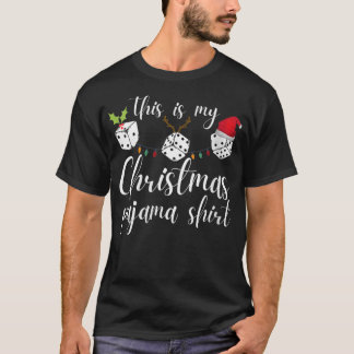 Womens Bunco jul Pajama Dice Game Natt T Shirt
