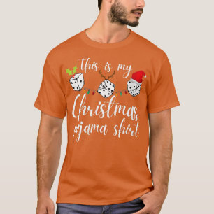Womens Bunco jul Pajama Dice Game Night VNec T Shirt