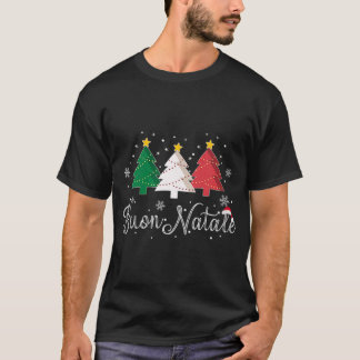Womens Buon Natale Italienska Julgran - Julafton V T Shirt