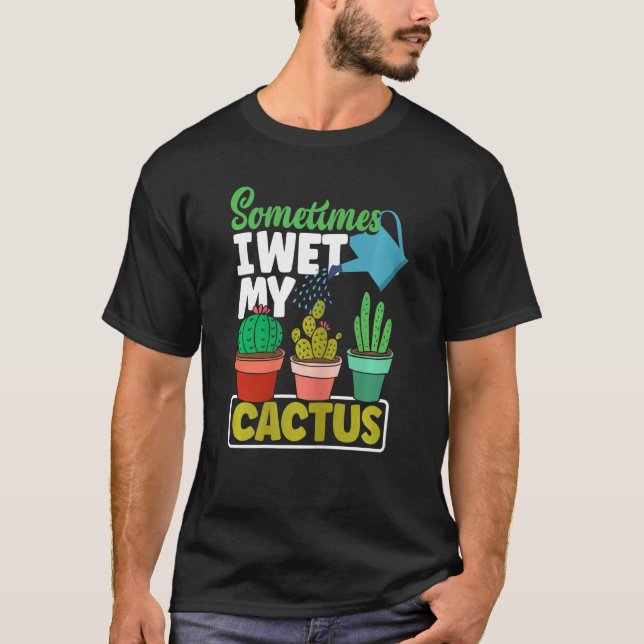 Womens   Cactus Plant   T Shirt (Framsida)