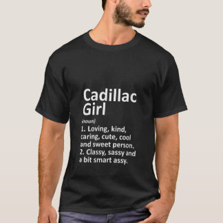 Womens CADILLAC GIRL MI MICHIGAN Funny City Home R T Shirt