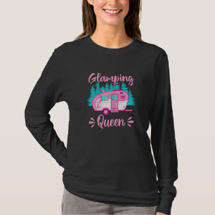 Womens Camping Outdoor Rv Camper Glamping Queen T Shirt