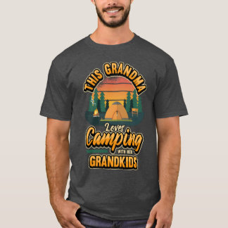 Womens Campinghis Grandma Loves Camping With Her g T Shirt