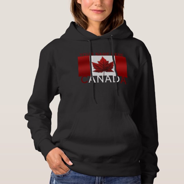 Women's Canada Hoodie Personlig Canada Shirt Tee Shirt (Framsida)