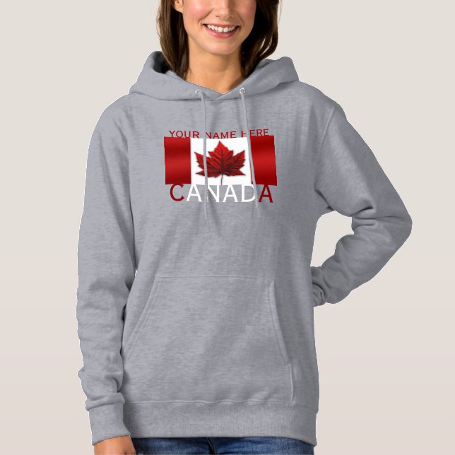 Women's Canada Hoodie Personlig Canada Shirt Tröja (Framsida)