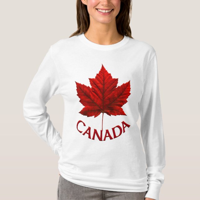 Women's Canada Shirt Dam Kanada Souvenir Shirt T-shirt (Framsida)
