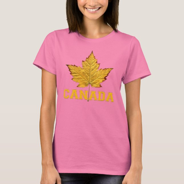 Women's Canada Shirt Jersey Canada Souvenir Shirts Tröja (Framsida)