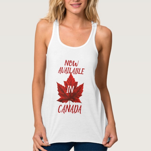 Womens Canada Shirts Funny Canada Souvenir Toppar Linne Med Racerback (Framsida)