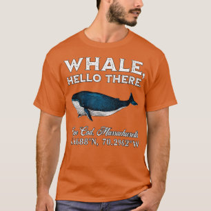 Womens Cape Cod Massachusets Whale Hej där Coo T Shirt