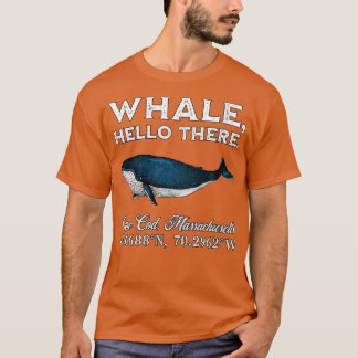 Womens Cape Cod Massachusets Whale Hej där Coo T Shirt