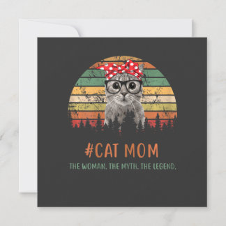 Womens Cat Mom The Woman The Myth The Legend Inbjudningar
