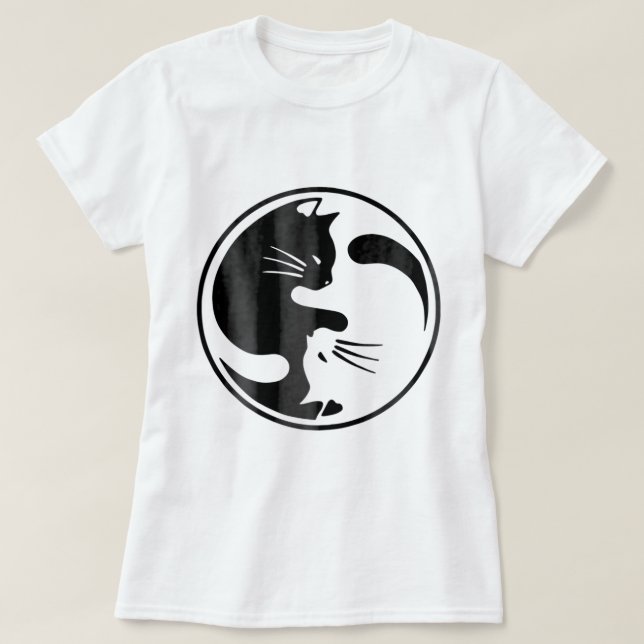 Womens Cat YinYang Shirt Cat Shirt Cat T (Design framsida)