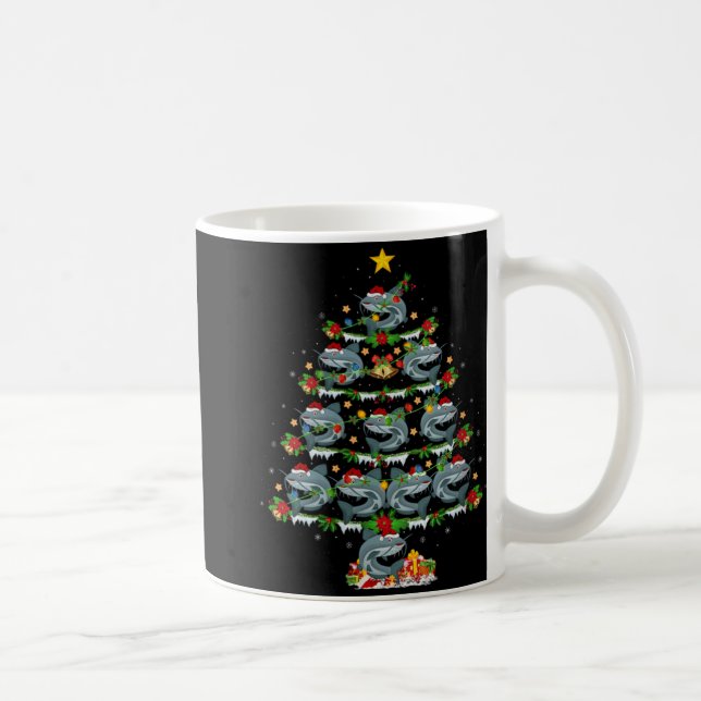 Womens Catfish Xmas Lights Santa Catfish Christmas Kaffemugg (Höger)