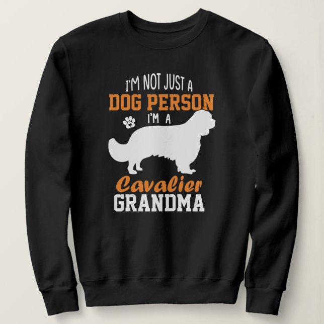 Womens Cavalier Kung Charles Spain Grandma Hund T Shirt (Design framsida)