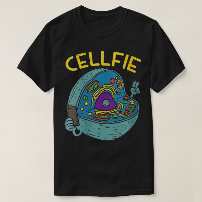 Womens Cell Fie Funny Cellfie Selfie Science Biolo T Shirt (Design framsida)