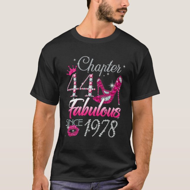 Womens Chapter 44 Fabulous Since 1978 44Th Birthda T Shirt (Framsida)