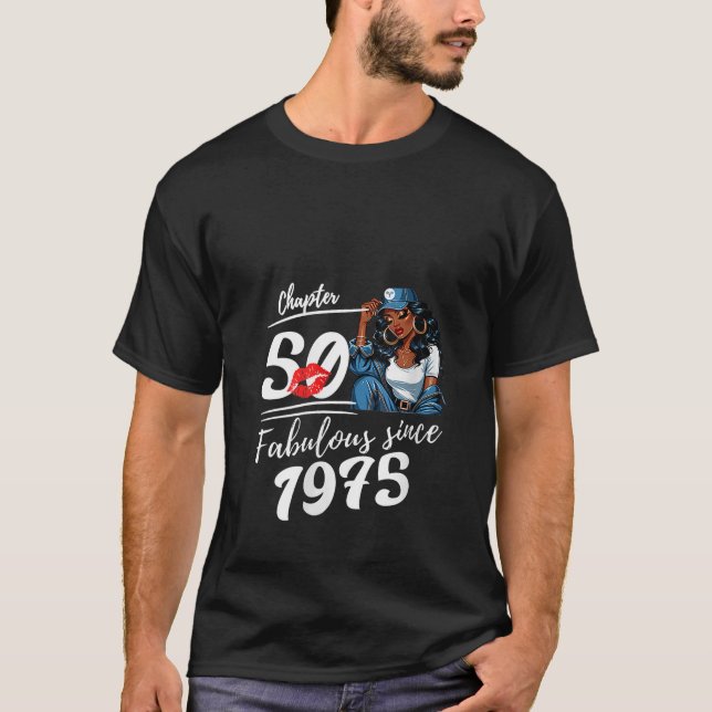 Womens Chapter 50 Fabulous Since 1975 50th Birthda T Shirt (Framsida)