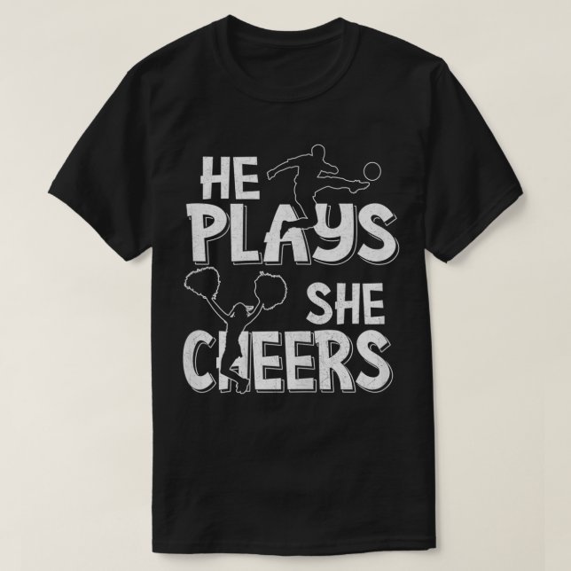 Womens Cheer Mamma Soccer Son Cheerlead Daugher C T Shirt (Design framsida)