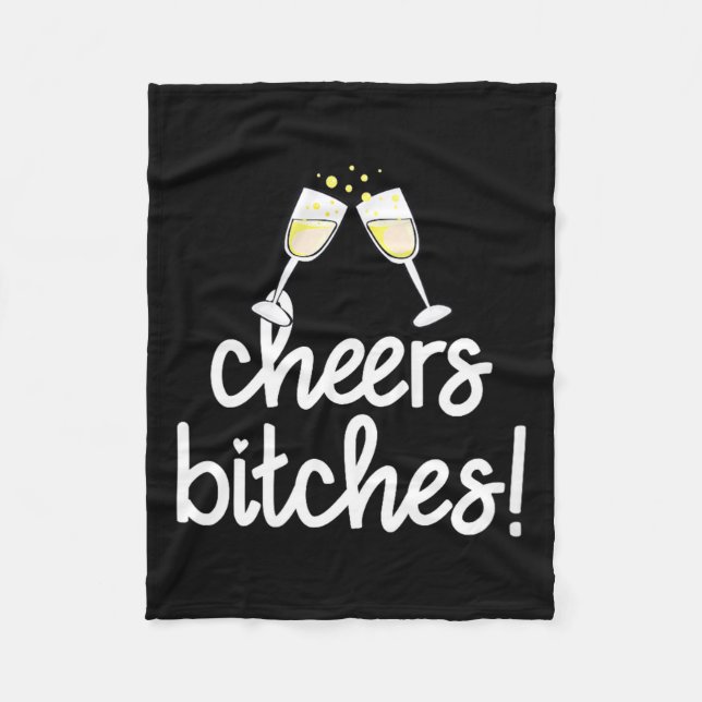 Womens Cheers Es Funny New Year's Eve V-neck  Fleecefilt (Framsidan)