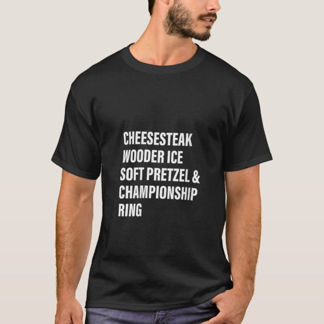 Womens Cheesesteak Wooder Ice Soft Pretzel Champio T Shirt (Framsida)