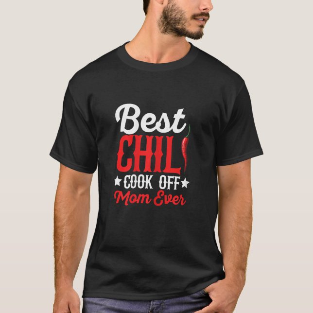 Womens Chili Cook av för en Cook of Chili Mamma T Shirt (Framsida)