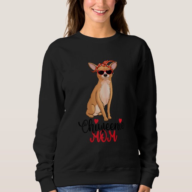 Womens Chiweenie Hund Chiweenie Mamma T Shirt (Framsida)