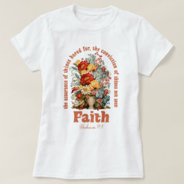 Womens Christian Boho Faith Wildblommor T Shirt