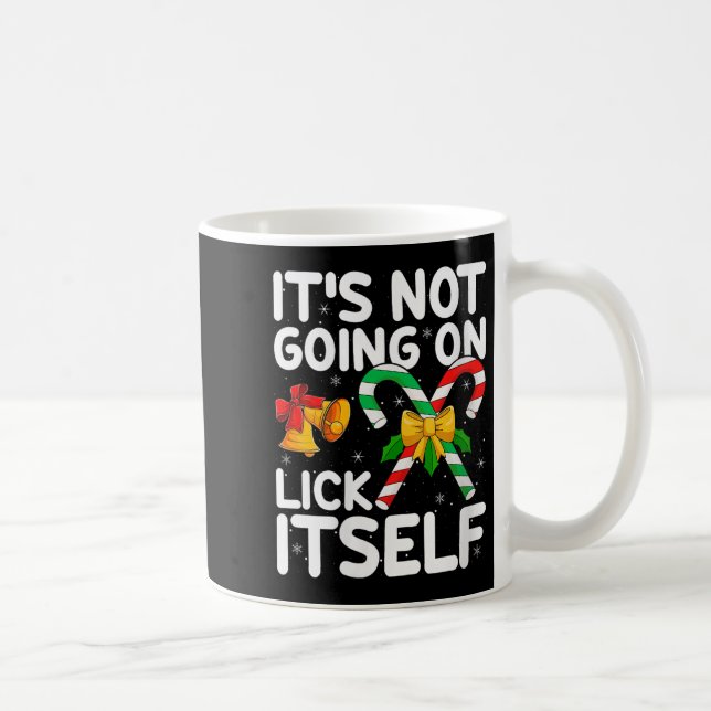 Womens Christmas Candy Cane It's Not Going To Lick Kaffemugg (Höger)