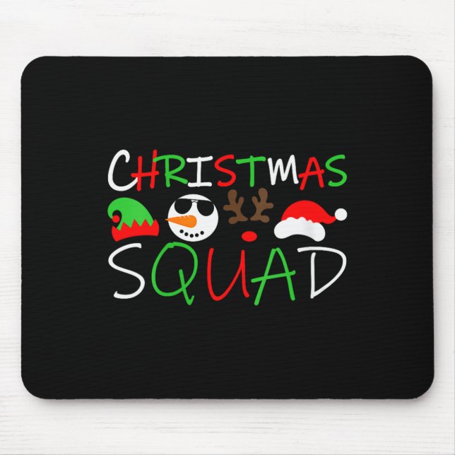 Womens Christmas Squad Reindeer Elf Santa Snowman  Musmatta (Framsidan)