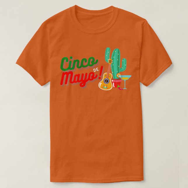 Womens Cinco De Mayo Fiesta Camisa, 5 De Mayo, maj T Shirt (Design framsida)