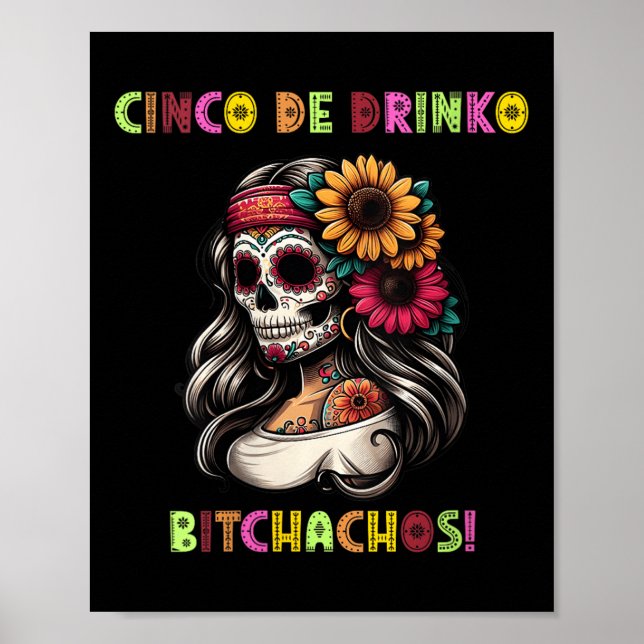 Womens Cinco De Mayo Funny Mexican Party Cinco De Poster (Framsidan)