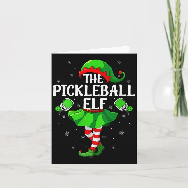 Womens Ckleball Elf Christmas Girls Women Elf Squa Kort (Framsida)