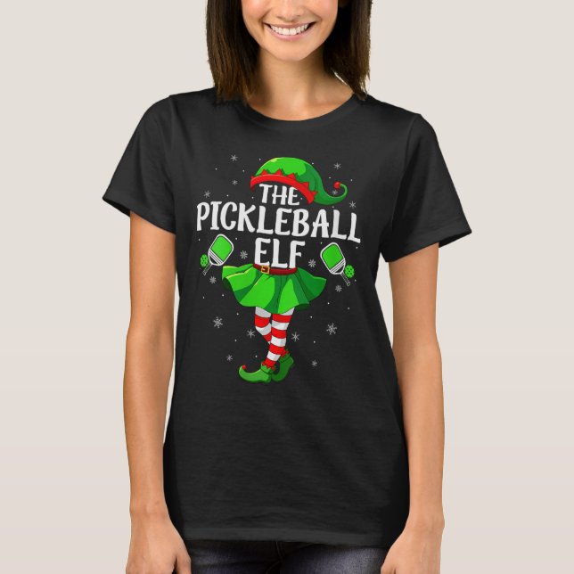 Womens Ckleball Elf Christmas Girls Women Elf Squa T Shirt (Framsida)