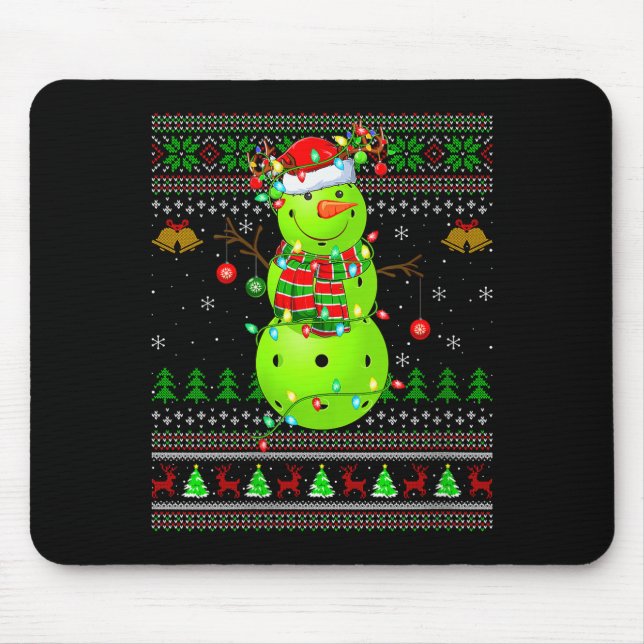 Womens Ckleball Snowman Ugly Christmas Sweater Srt Musmatta (Framsidan)