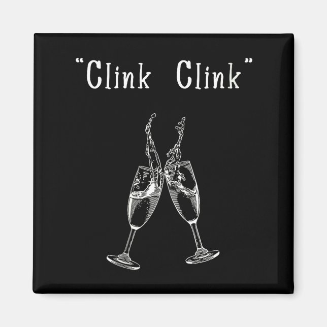 Womens Clink Clink V-neck  Magnet (Framsidan)