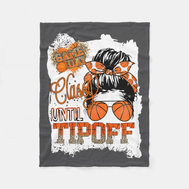 Womens Cly Until Tip-off Funny Quote Basketball Me Fleecefilt (Framsidan)