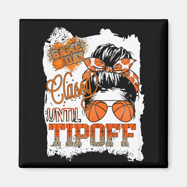 Womens Cly Until Tip-off Funny Quote Basketball Me Magnet (Framsidan)