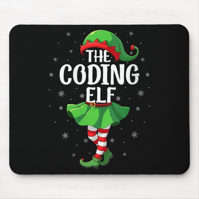 Womens Coding Elf Christmas Girls Women Elf Squad  Musmatta (Framsidan)