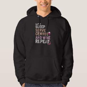 Womens Coffee Vin Quote Barista Coola Coffee Vin Hoodie