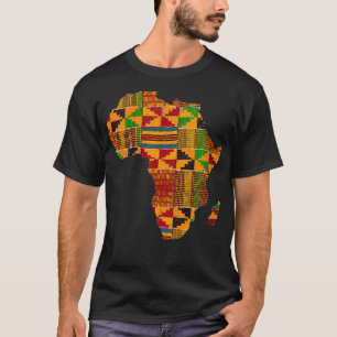 Womens Coola Afrika Karta Kente Trasa Gift För man T Shirt