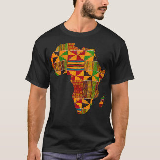 Womens Coola Afrika Karta Kente Trasa Gift För man T Shirt