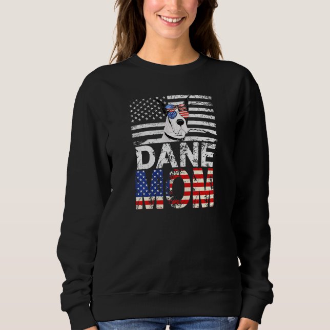 Womens Coola Dane Mamma USA flagga Patriotic Mor D T Shirt (Framsida)