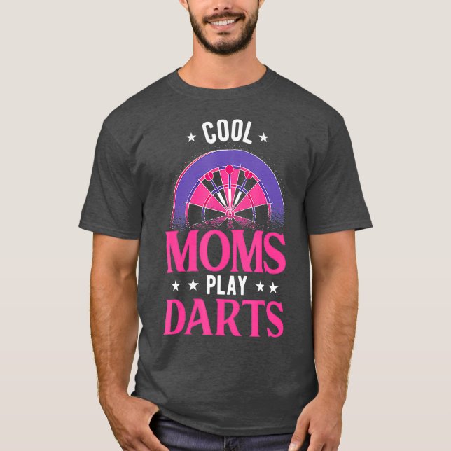 Womens Coola Mammor Play Dart Funny Dart Player T Shirt (Framsida)