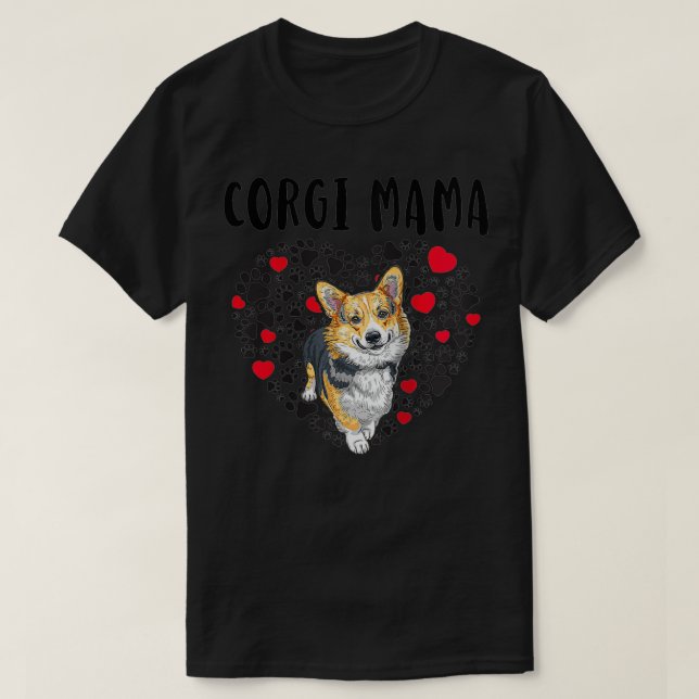 Womens Corgi Mamma Welsh Corgi Butt för T Shirt (Design framsida)