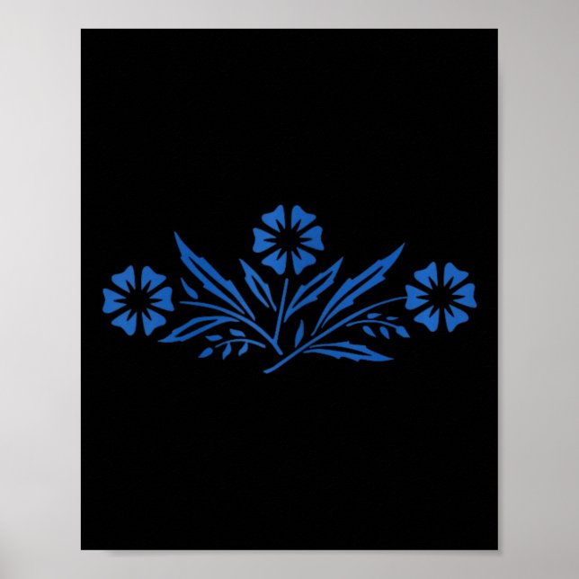 Womens Cornblommblå Poster (Framsidan)