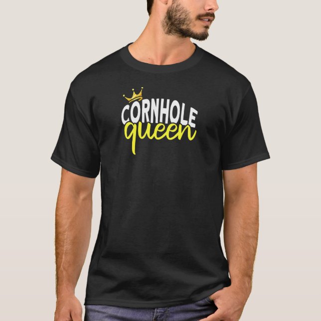 Womens Cornhole Queen T Shirt (Framsida)