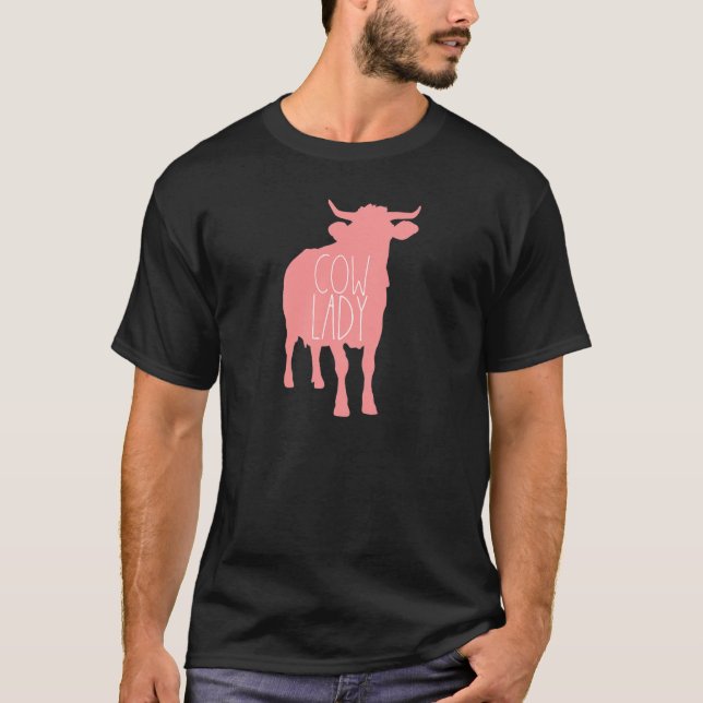 Womens Cow Lady Farm Girl Cattle Farmer Cow Farmin T Shirt (Framsida)