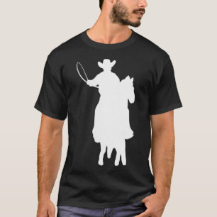 Womens Cowboyen Silhouette Cowboy Fanatic VNeck T Shirt