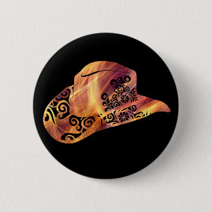 Womens Cowgirl Cowboy Hat Magic Färg Light Art Knapp
