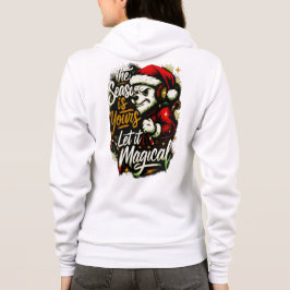 Women's Cozy Christmas Bear DJ Holiday Hoodie T Shirt